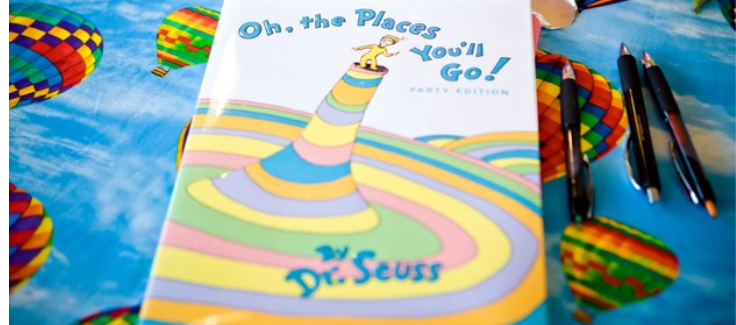 Oh The Places You'll Go Themed Baptism Party